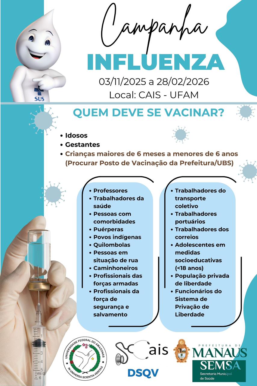 DSQV/UFAM realiza Campanha de Vacinação contra a Influenza